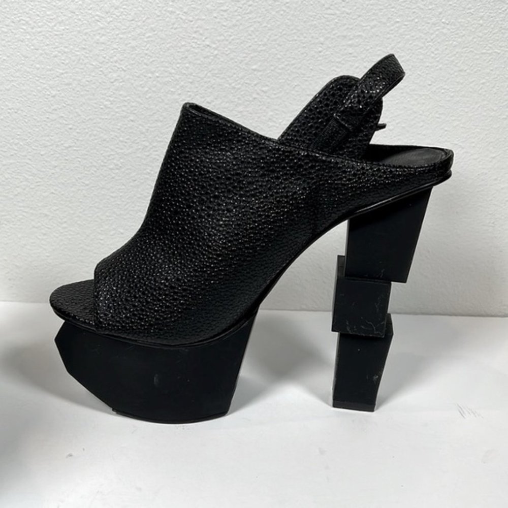 Jennifer Chou art high heels platform sandals